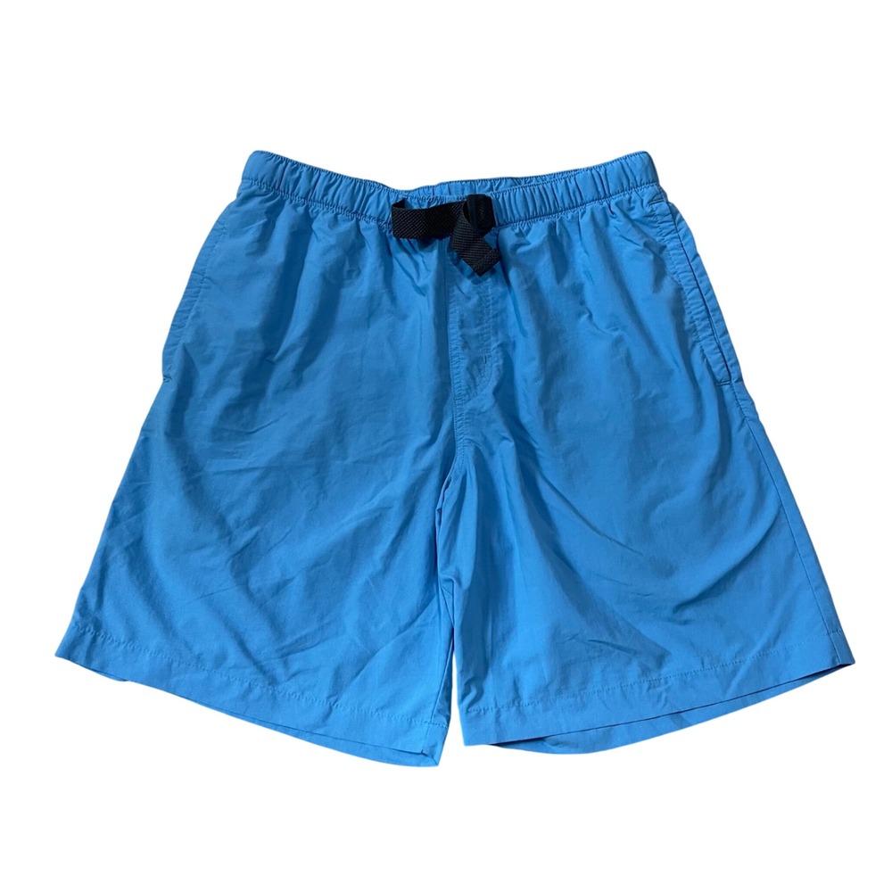 Columbia 5" Omni-Shade Mens Hiking Shorts small Light Blue Belted 100% Nylon